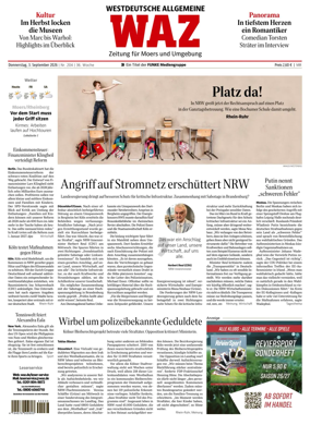 Cover of Westdeutsche Allgemeine Zeitung (Moers)