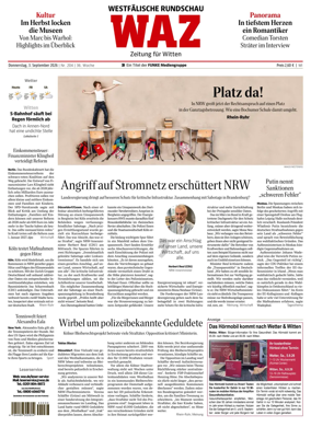 Cover of Westdeutsche Allgemeine Zeitung (Witten)