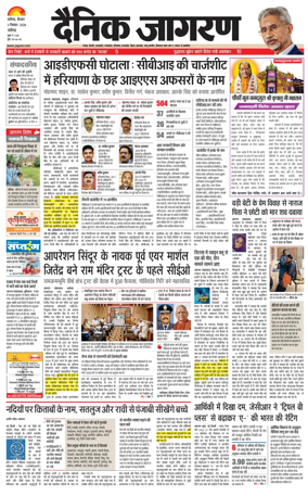 Cover of Dainik Jagran - Chandigarh