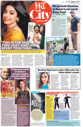 Cover of Hindustan Times (Lucknow) - Live