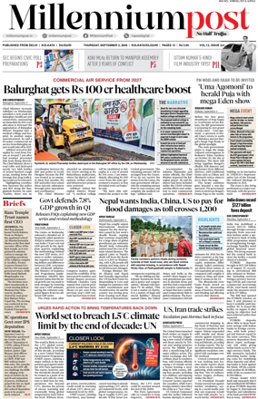 Cover of Millennium Post (Kolkata)