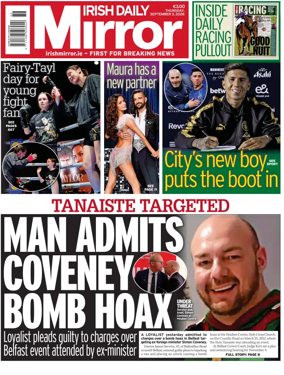 Cover of Irish Daily Mirror