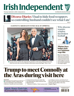 Cover of Irish Independent