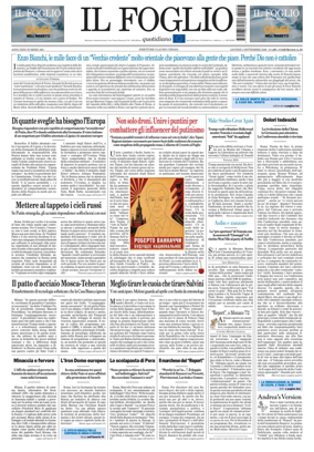 Cover of Il Foglio Quotidiano