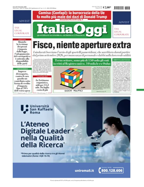Cover of ItaliaOggi