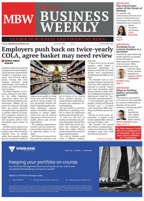 Cover of The Malta Business Weekly