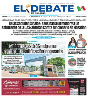 Cover of El Debate de Culiacan
