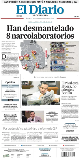 Cover of El Diario de Chihuahua