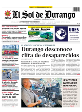 Cover of El Sol de Durango