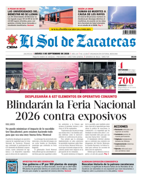Cover of El Sol de Zacatecas