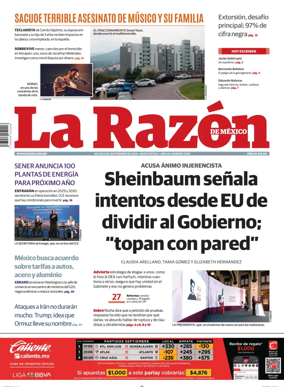 Cover of La Razon de Mexico