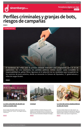 Cover of Sin Embargo Opinion