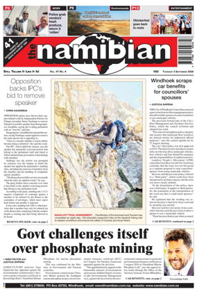 Cover of The Namibian