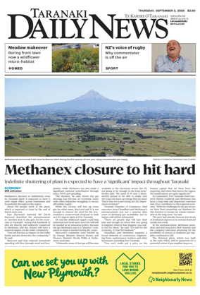 Cover of Taranaki Daily News