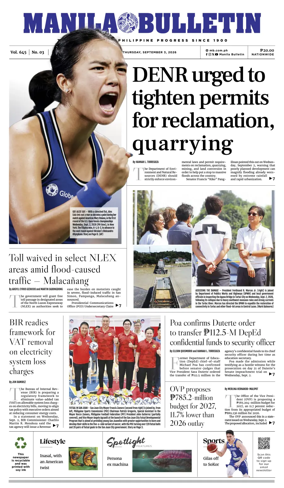 Cover of Manila Bulletin