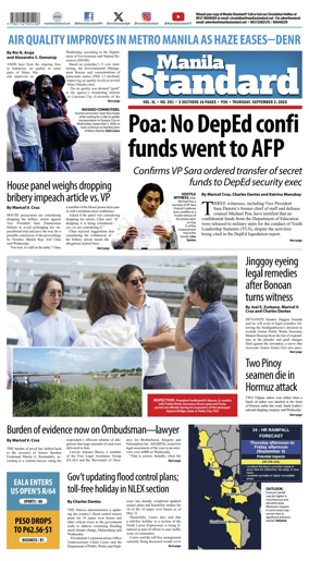 Cover of Manila Standard