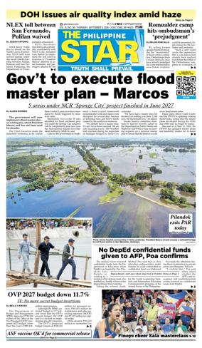 Cover of The Philippine Star