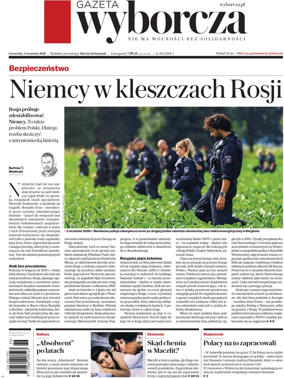 Cover of Gazeta Wyborcza Stoleczna