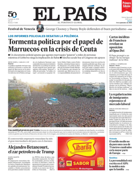 Cover of EL PAIS primera edicion