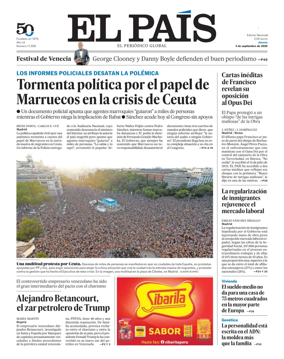 Cover of EL PAIS Valencia