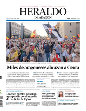 Cover of Heraldo de Aragon
