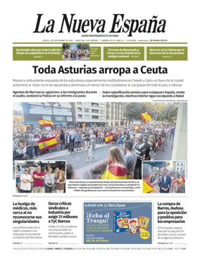Cover of La Nueva Espana (Occidente)