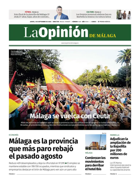 Cover of La Opinion de Malaga