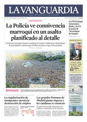 Cover of La Vanguardia
