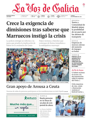 Cover of La Voz de Galicia (Arousa)