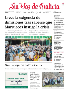 Cover of La Voz de Galicia (Deza)