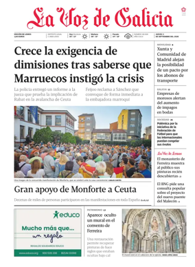 Cover of La Voz de Galicia (Monforte)