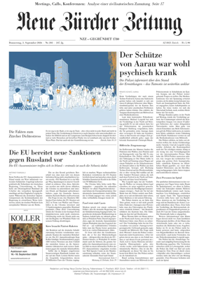 Cover of Neue Zurcher Zeitung