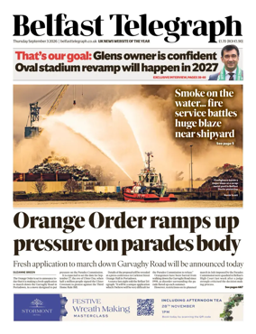 Cover of Belfast Telegraph