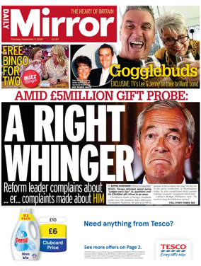 Cover of Daily Mirror