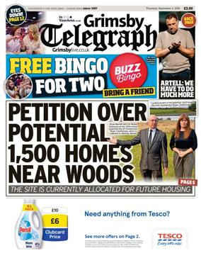 Cover of Grimsby Telegraph