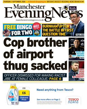 Cover of Manchester Evening News
