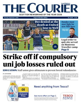 Cover of The Courier & Advertiser (Angus and Dundee)