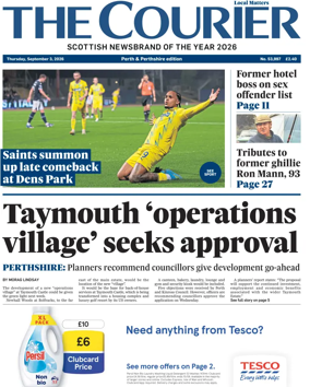 Cover of The Courier & Advertiser (Perth and Perthshire Edition)