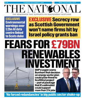 Cover of The National (Scotland)