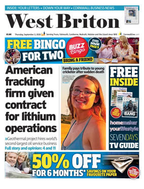 Cover of West Briton (Truro and Mid Cornwall)