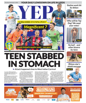 Cover of Yorkshire Evening Post
