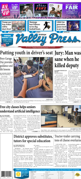 Cover of Antelope Valley Press