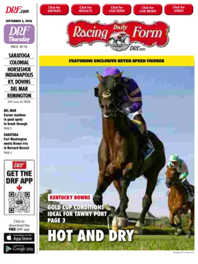 Cover of Daily Racing Form National Digital Edition