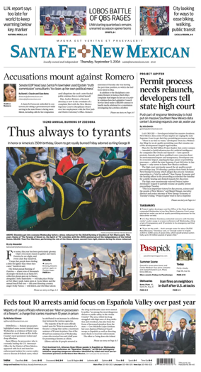 Cover of Santa Fe New Mexican