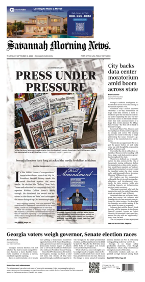 Cover of Savannah Morning News