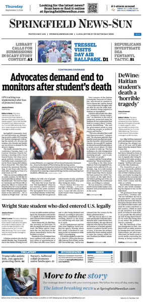 Cover of Springfield News-Sun