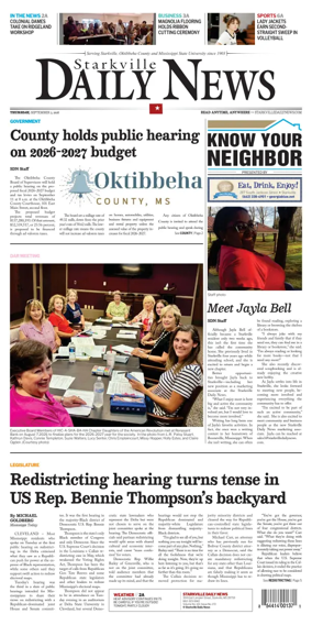 Cover of Starkville Daily News