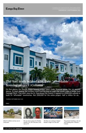 Cover of Tampa Bay Times TFP