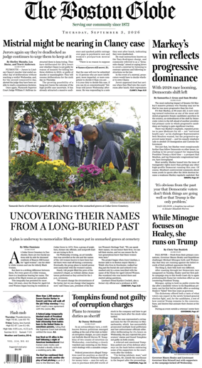 Cover of The Boston Globe