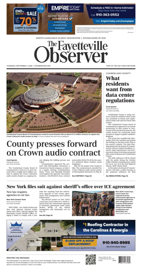 Cover of The Fayetteville Observer
